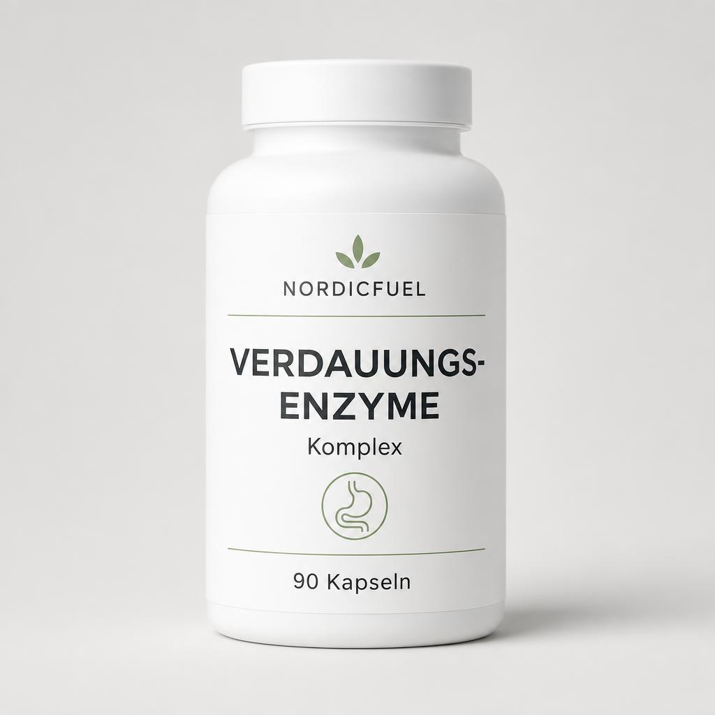 Weiße Dose Verdauungsenzyme Komplex Kapseln von NordicFuel