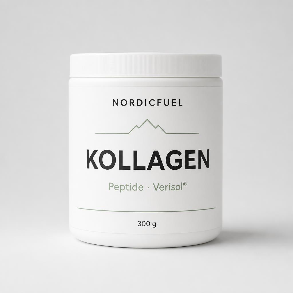Weiße Dose Kollagen Peptide Pulver von NordicFuel