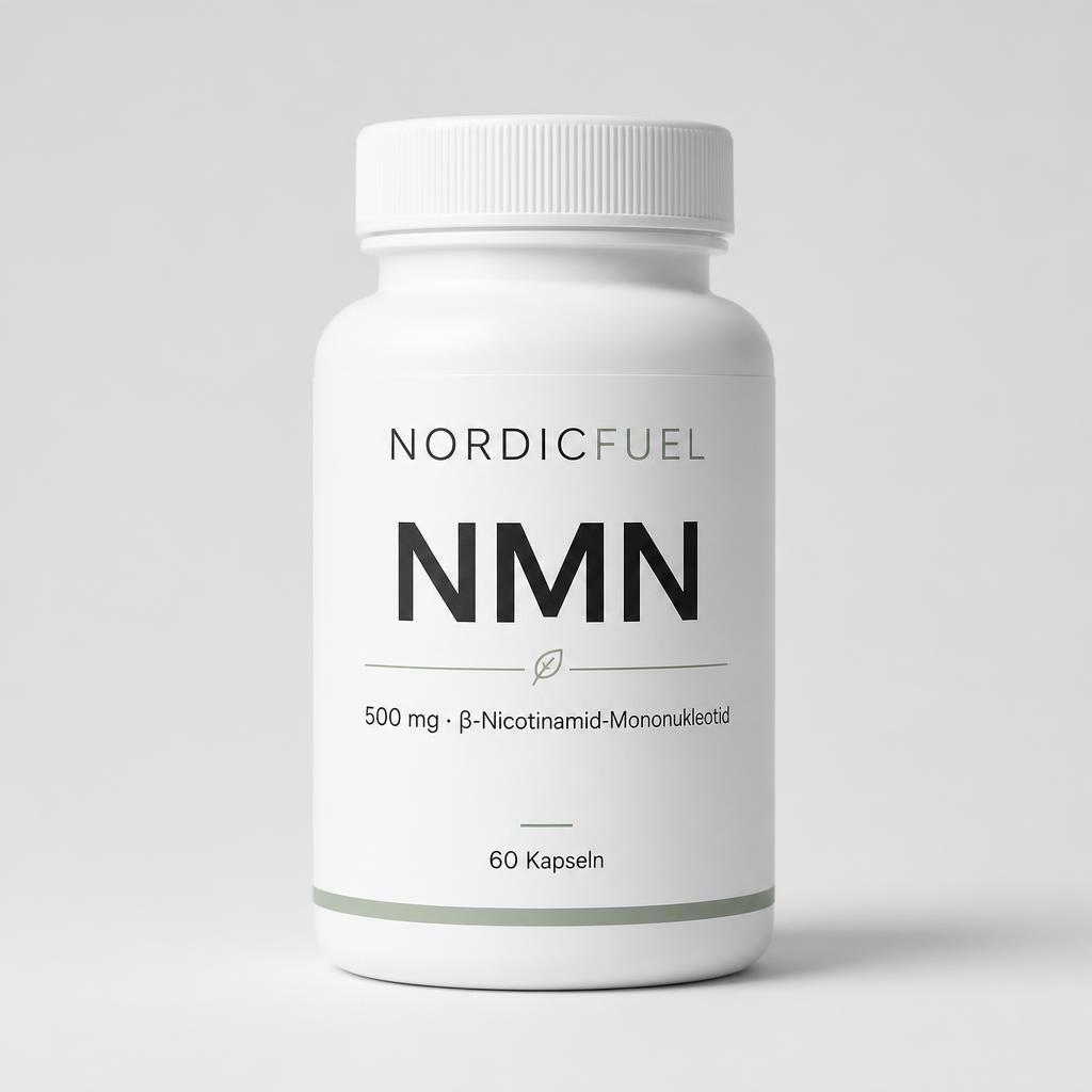 Weiße Dose NMN 500 mg Nicotinamid Mononukleotid Longevity Kapseln von NordicFuel